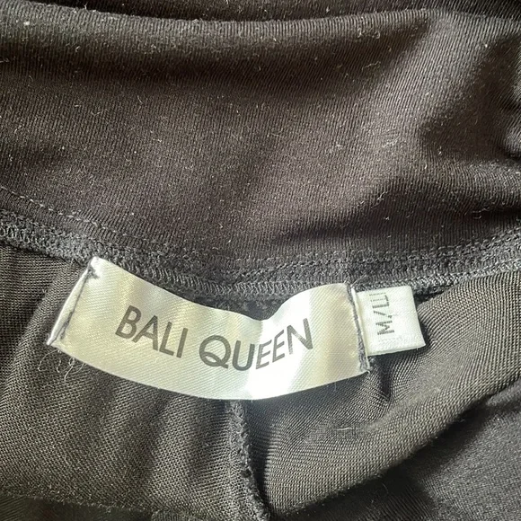 Bali Queen black wide leg Gypsy pants - Picture 2 of 5